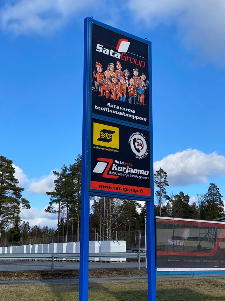 Valomainosteippaus SataGroup