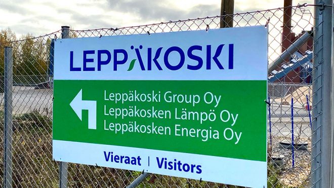 Opasteprojekti Leppäkoski Groupin Nokian laitokselle